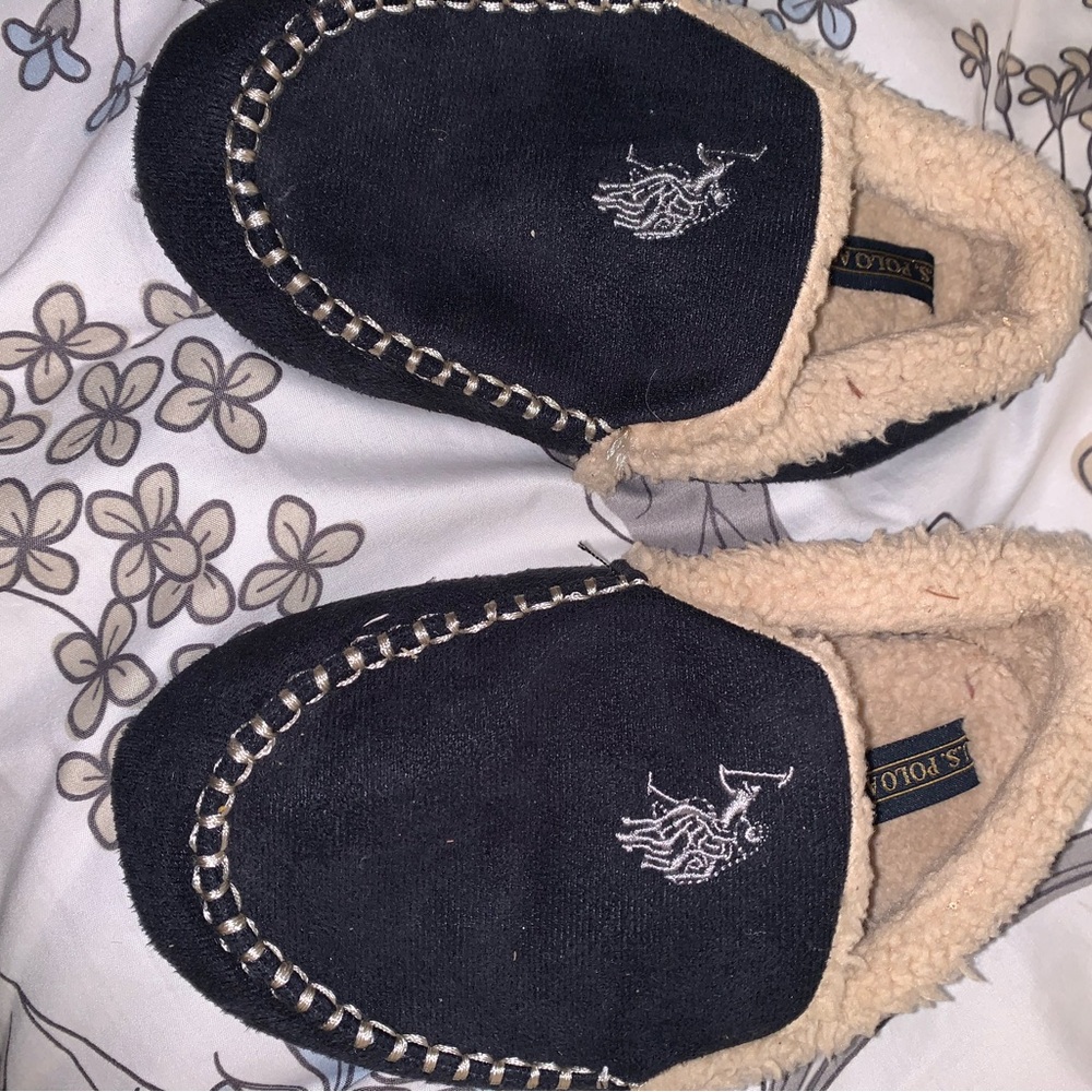 U.S. Polo Assn. Navy Kids Moccasins